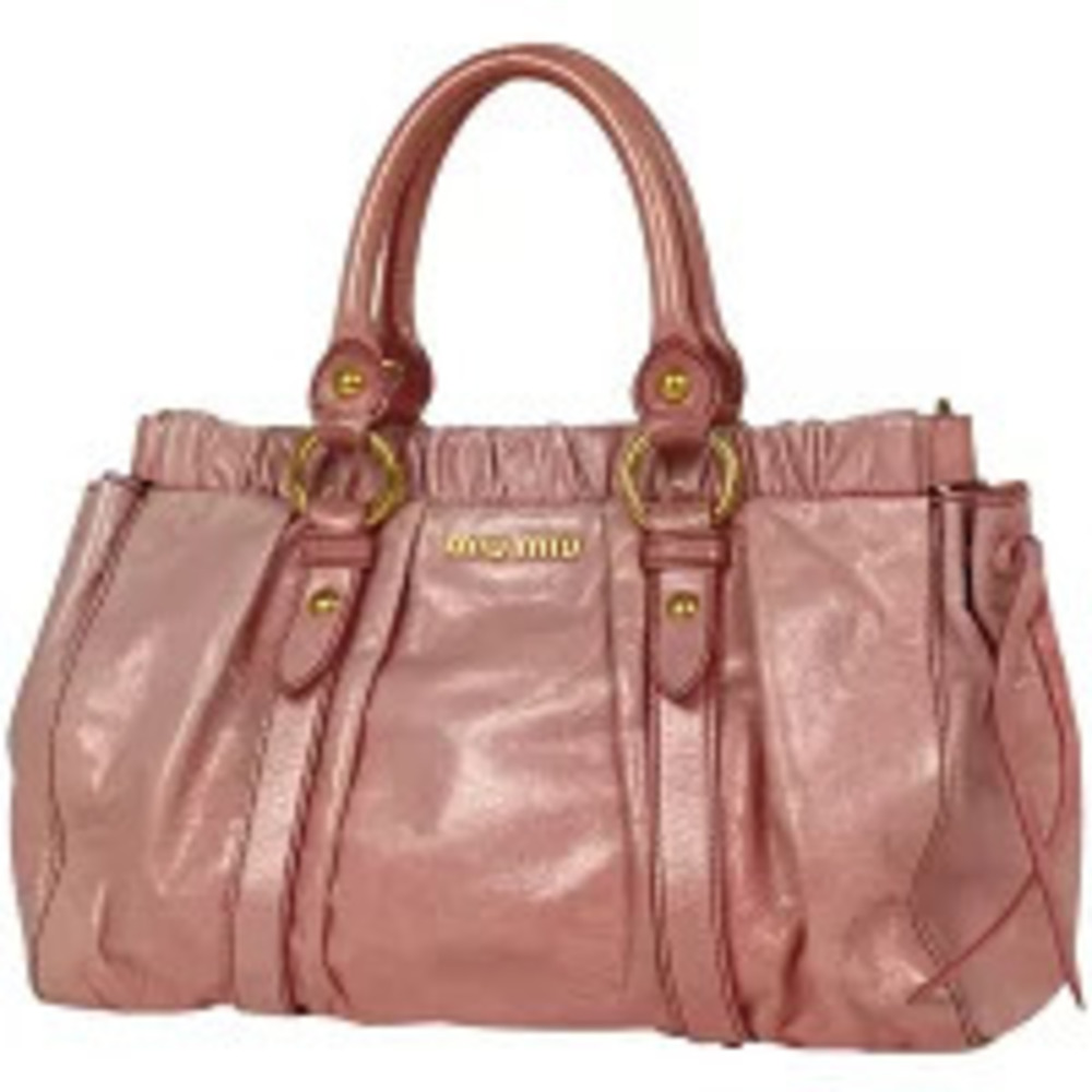 Miu MIu 2way Shoulder Bag Leather Pink